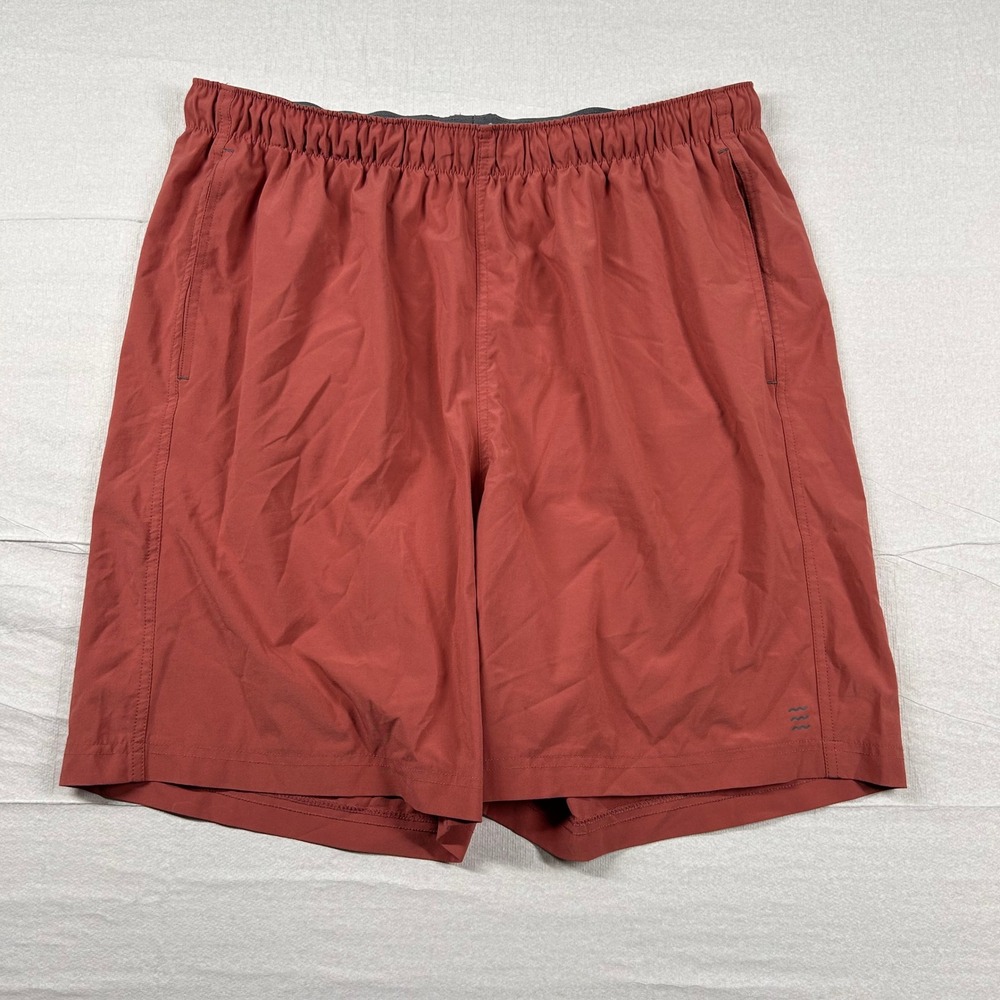 Free Fly Shorts Mens XL Rust Red Active Shorts Elastic Stretch Lightweight Gym